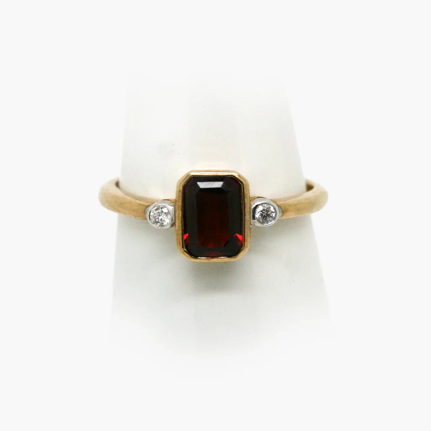 9ct Gold Garnet and Diamond Ring - Jordans Jewellers