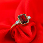 9ct Gold Garnet and Diamond Ring - Jordans Jewellers