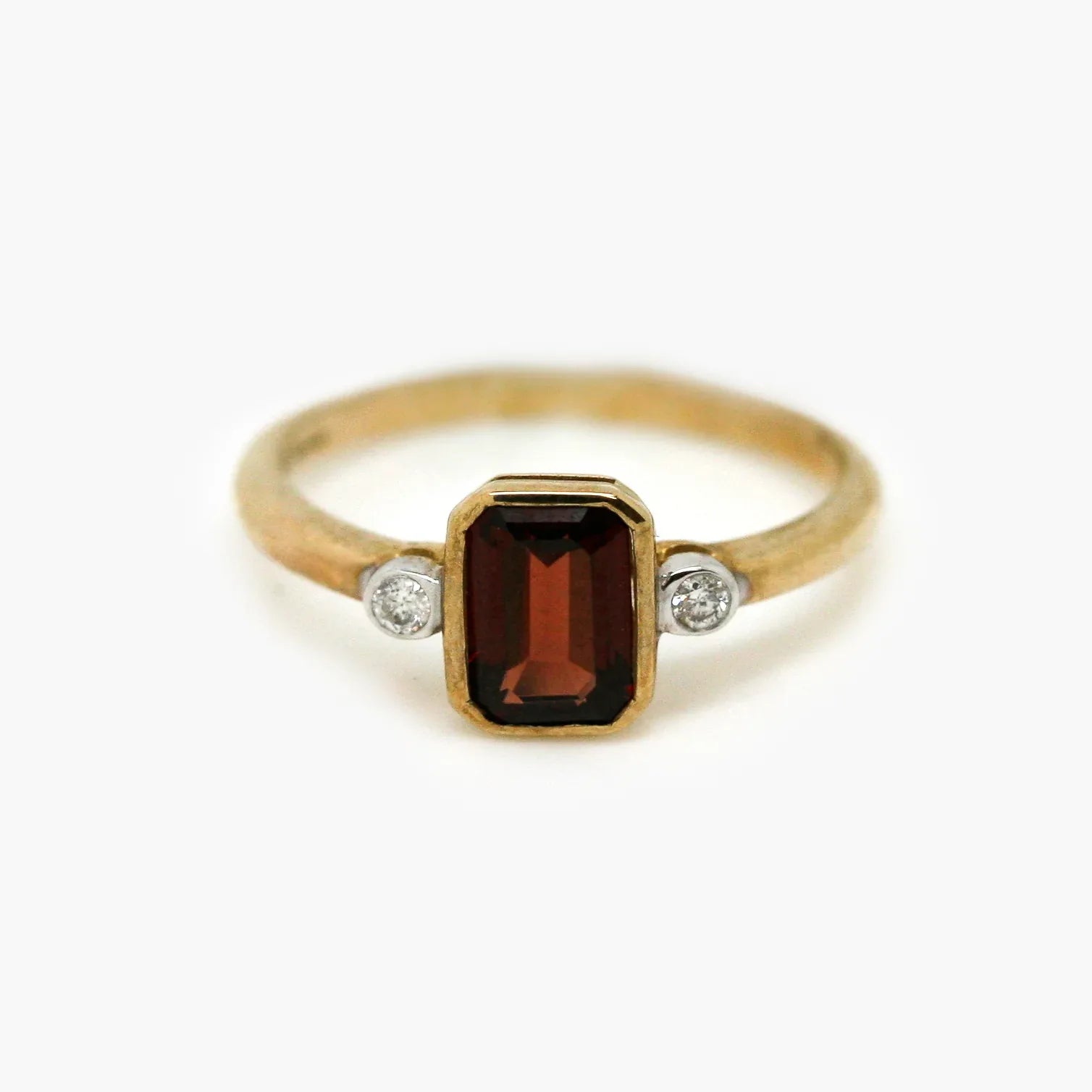 9ct Gold Garnet and Diamond Ring - Jordans Jewellers