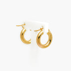 9ct Gold Thick Hoop Earrings - Jordans Jewellers