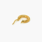 9ct Gold Thick Hoop Earrings - Jordans Jewellers