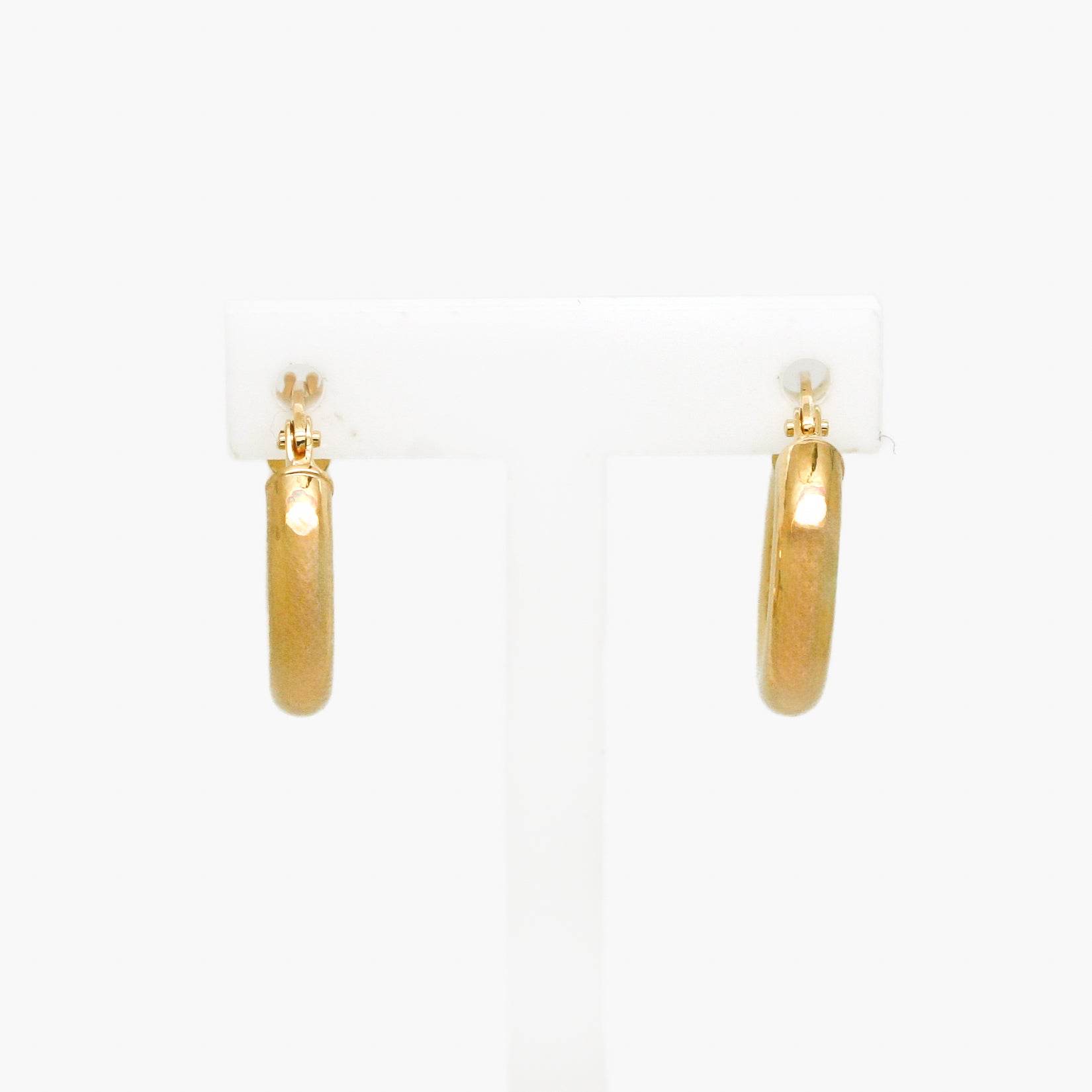 9ct Gold Thick Hoop Earrings - Jordans Jewellers