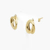 Interlocking Oval Stud Earrings in 9ct Yellow Gold - Jordans Jewellers