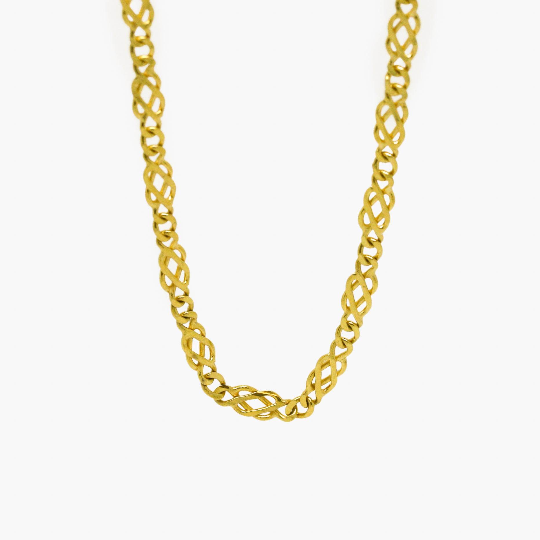 9ct Yellow Gold Fancy Twist Link Chain - Jordans Jewellers