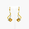 Silver Gold Plated Citrine Drop Earrings - Jordans Jewellers
