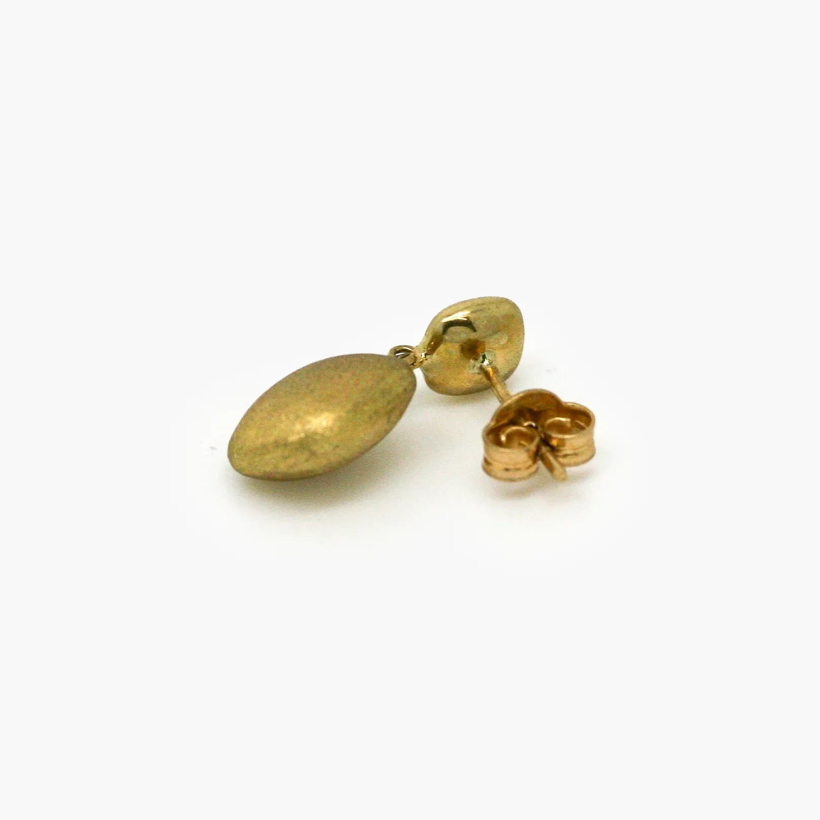 9ct Yellow Gold Brushed & Polished Drop Earrings - Jordans Jewellers