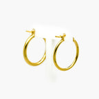 9ct Yellow Gold 15mm Polished Hoop Earrings - Jordans Jewellers