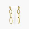 jordans jewellers - Triple Oval Link Drop Earrings in 9ct Yellow Gold | Butterfly Backs