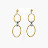 Double Oval & Ball Drop Earrings in 9ct Gold - Jordans Jewellers