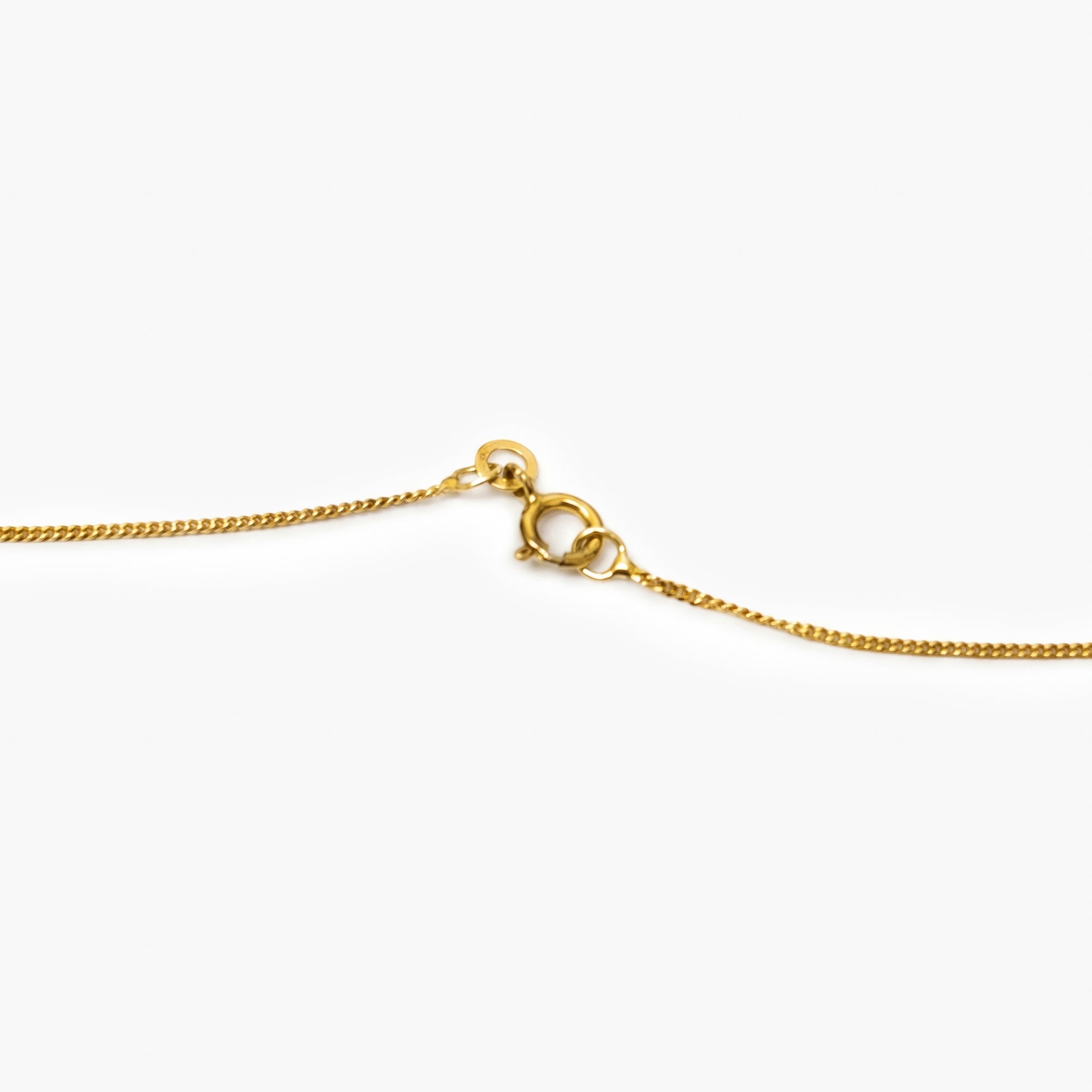 9ct Yellow Gold Open Weave Organic Circle Pendant Necklace
