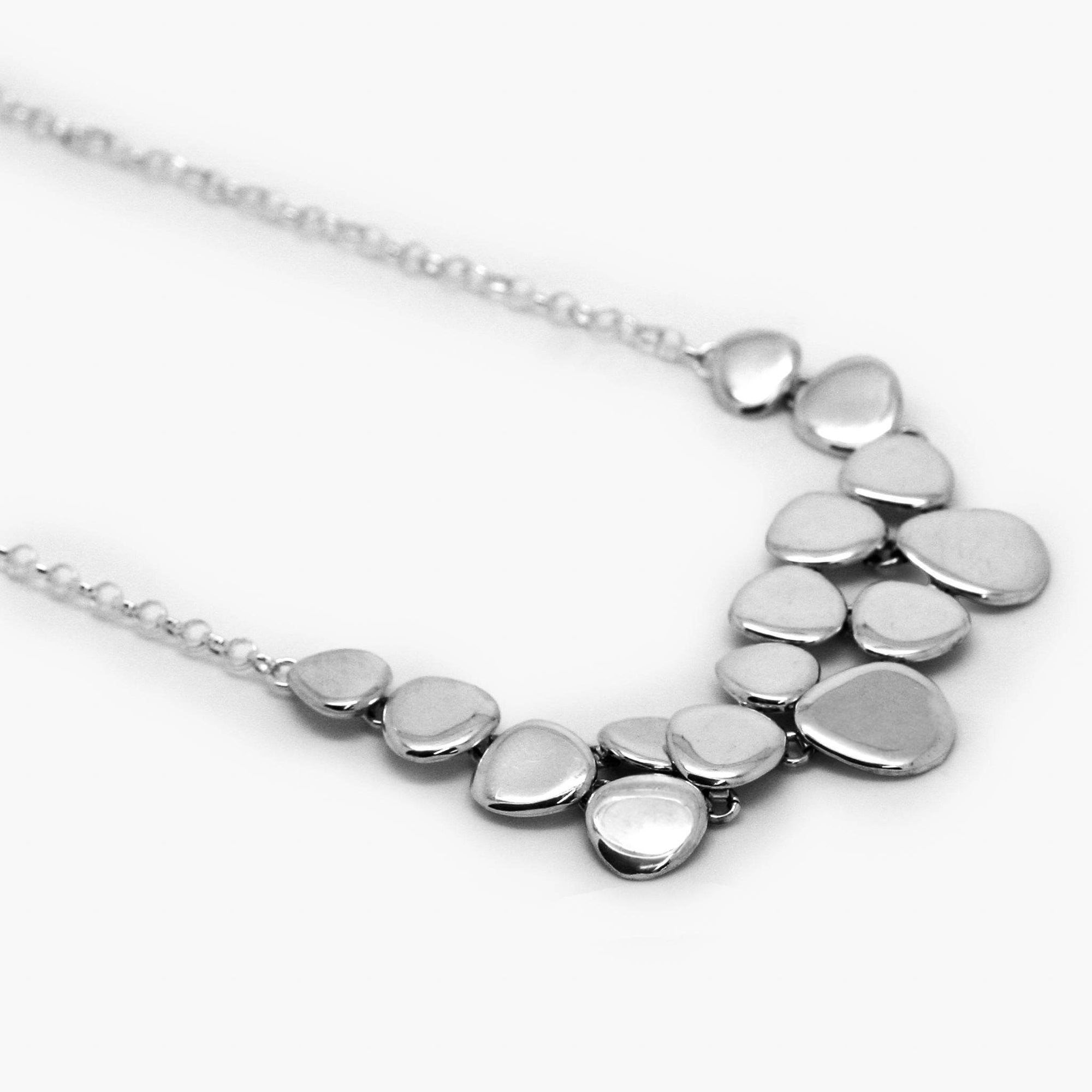 Silver Graduated Pebble Necklace - Jordans Jewellers