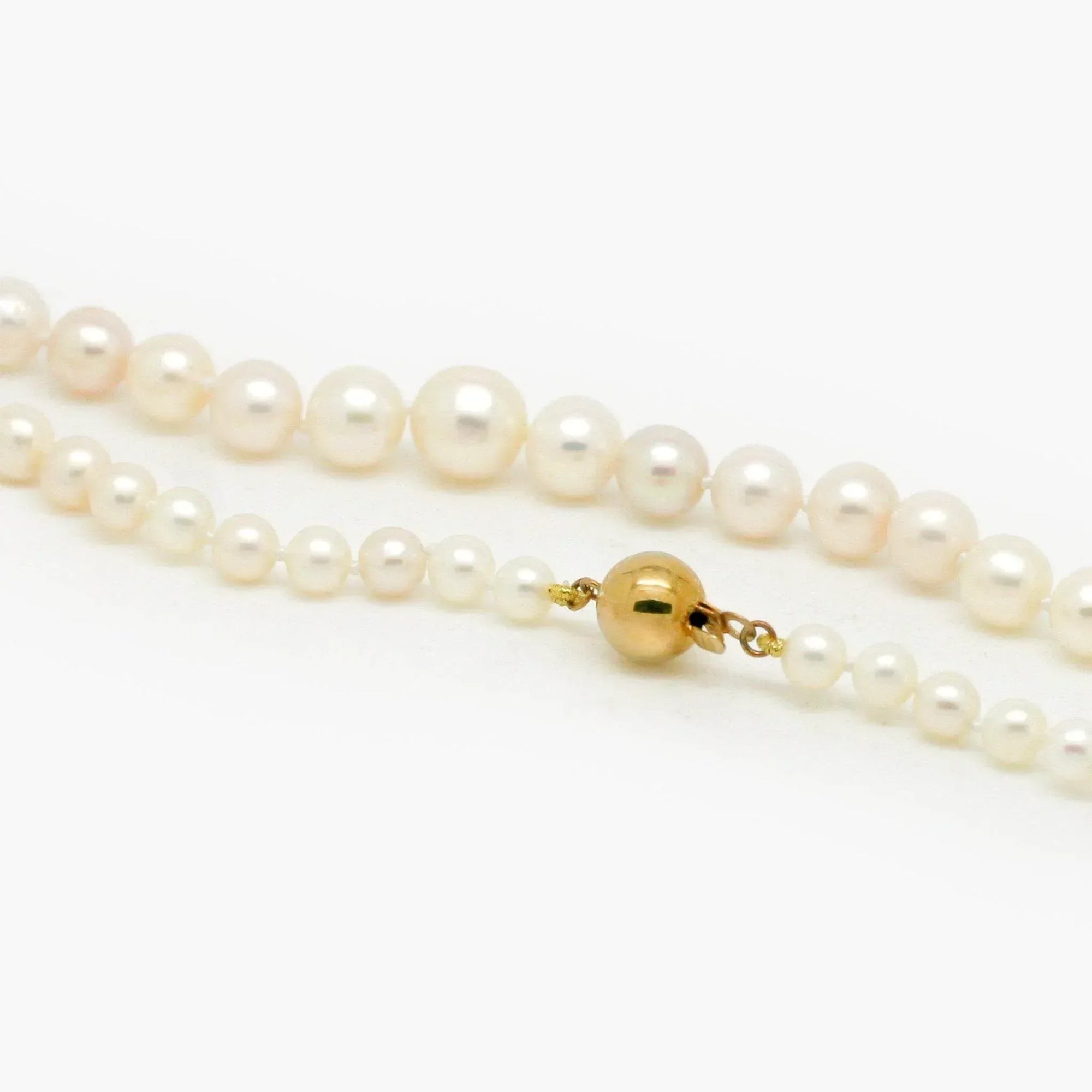 Graduated White Freshwater Pearl Necklace - Jordans Jewellers