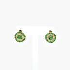Green & White CZ Studs in 9ct Yellow Gold - Jordans Jewellers