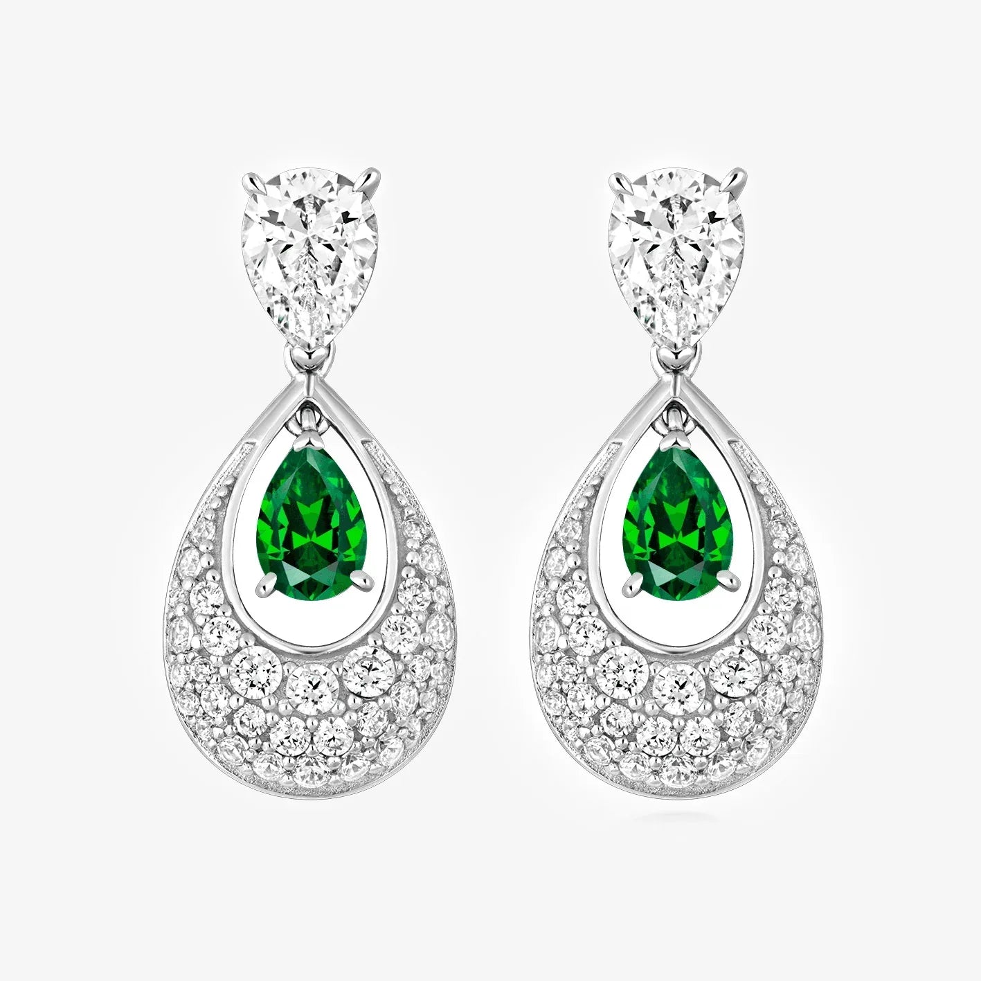 NEW Green and White Drop Earrings - Jordans Jewellers