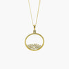 Open Circle CZ Pendant in 9ct Yellow Gold - Jordans Jewellers