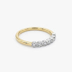18ct Gold 0.24ct Diamond Milgrain Half Eternity Ring