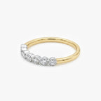 18ct Gold 0.24ct Diamond Milgrain Half Eternity Ring