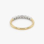 18ct Gold 0.24ct Diamond Milgrain Half Eternity Ring