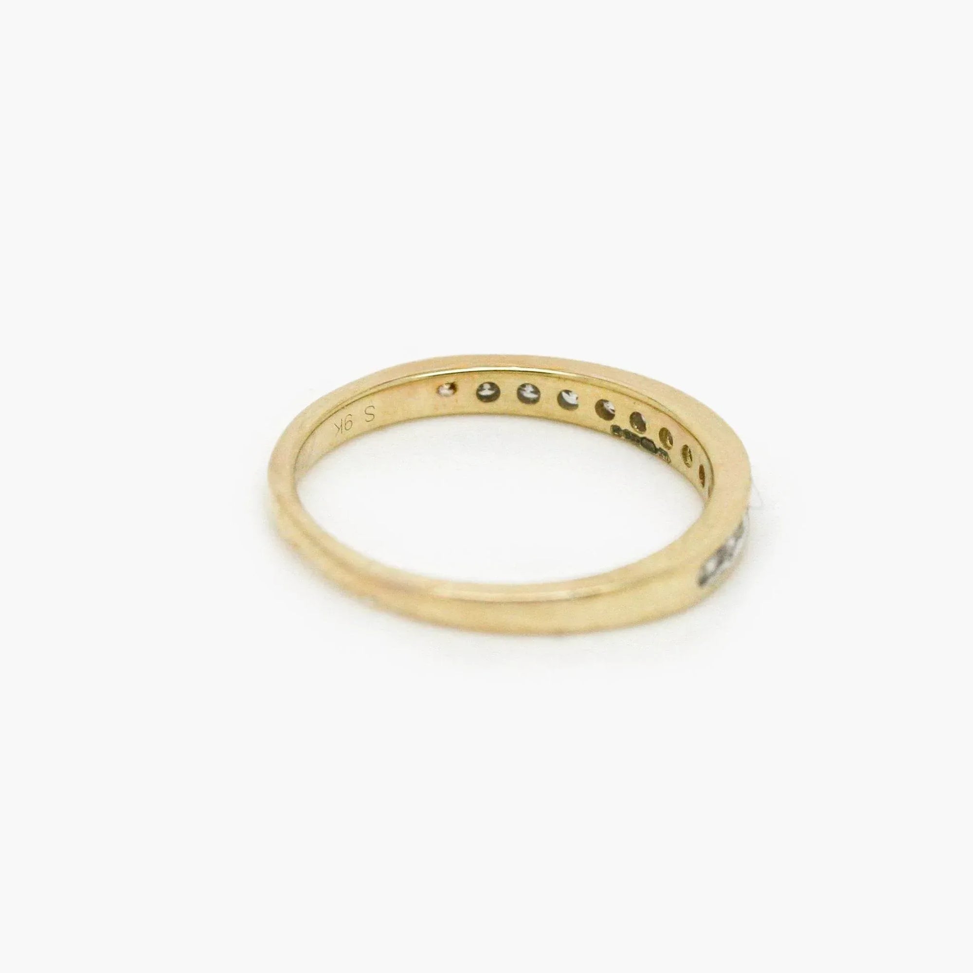 0.25ct Diamond Channel Set Half Eternity Ring - 9ct Yellow Gold - Jordans Jewellers