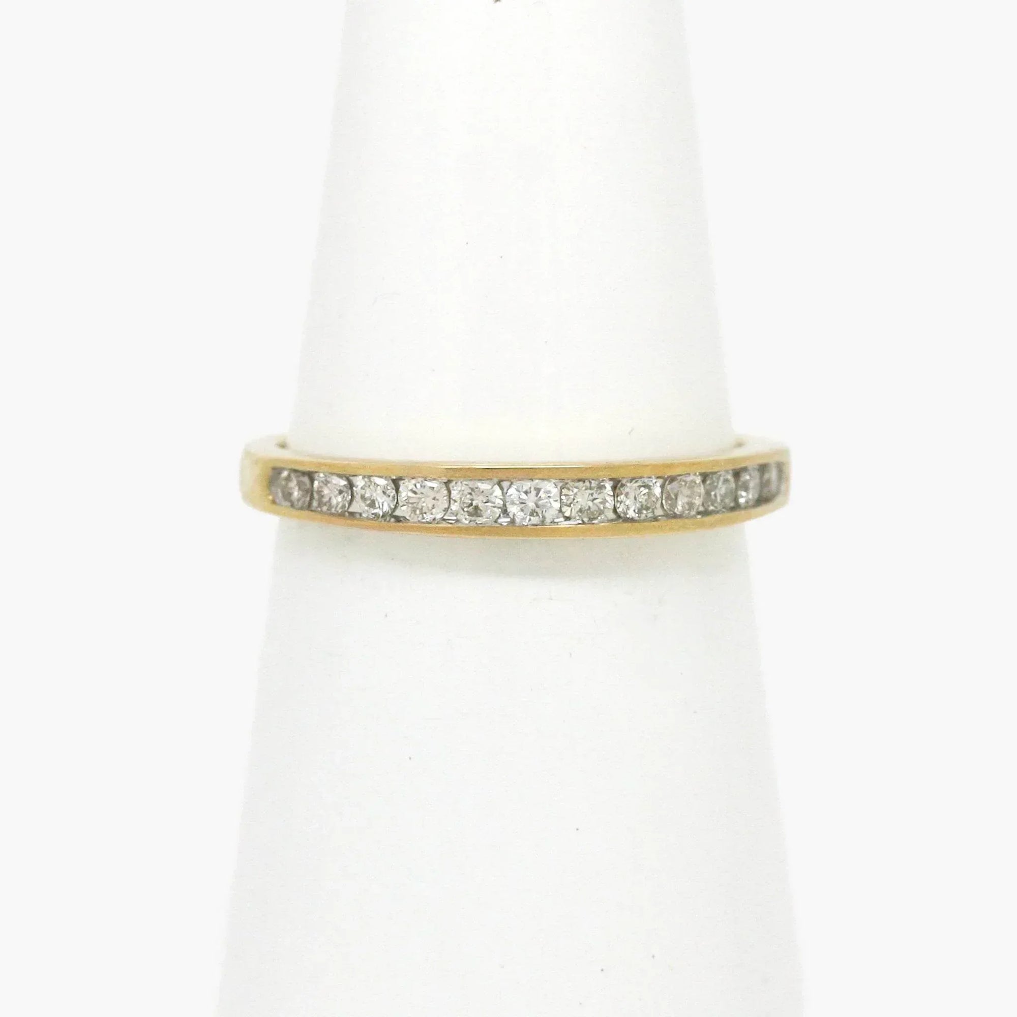 0.25ct Diamond Channel Set Half Eternity Ring - 9ct Yellow Gold - Jordans Jewellers