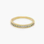 0.25ct Diamond Channel Set Half Eternity Ring - 9ct Yellow Gold - Jordans Jewellers