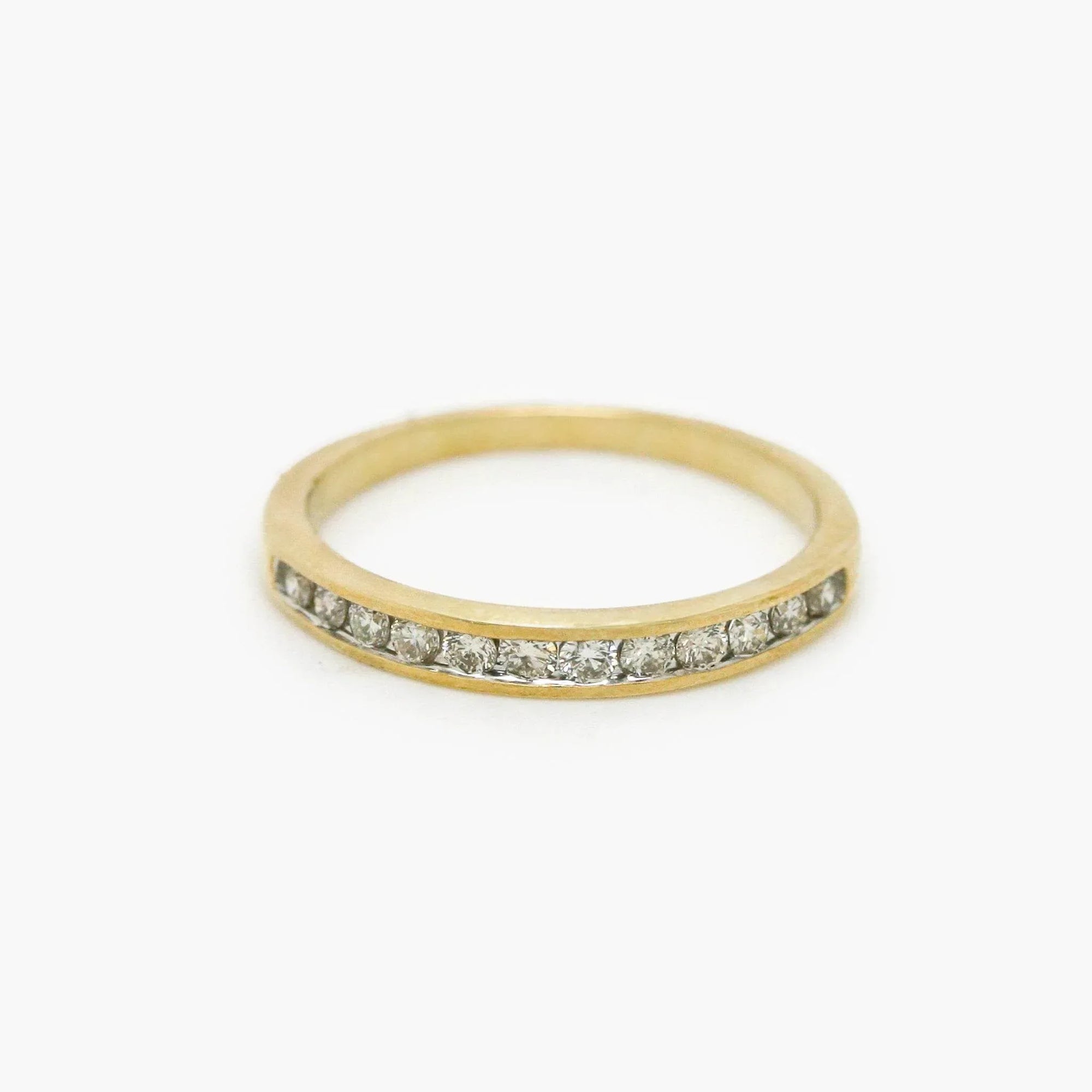 0.25ct Diamond Channel Set Half Eternity Ring - 9ct Yellow Gold - Jordans Jewellers