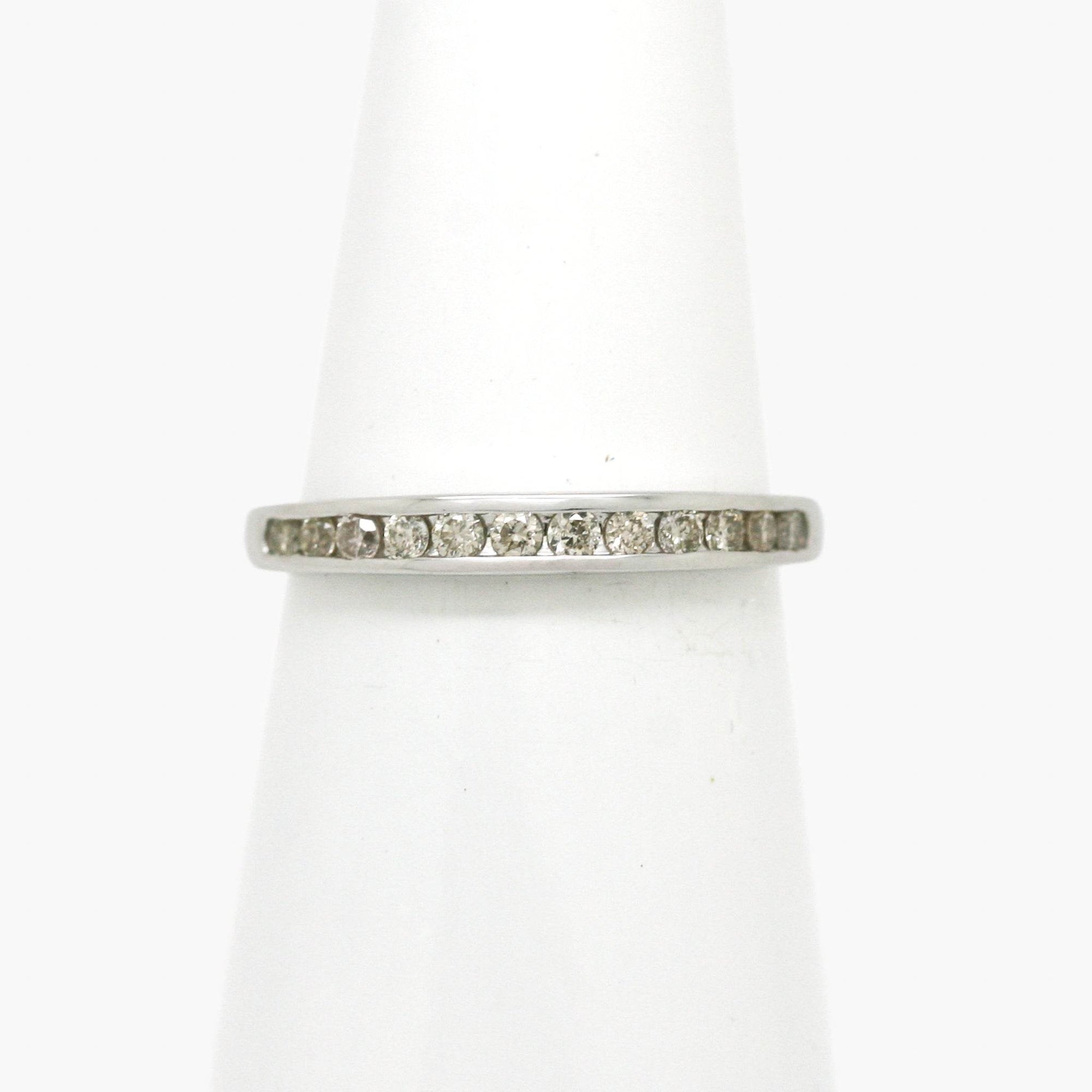 0.25ct Diamond Channel Set Half Eternity Ring - 9ct White Gold - Jordans Jewellers