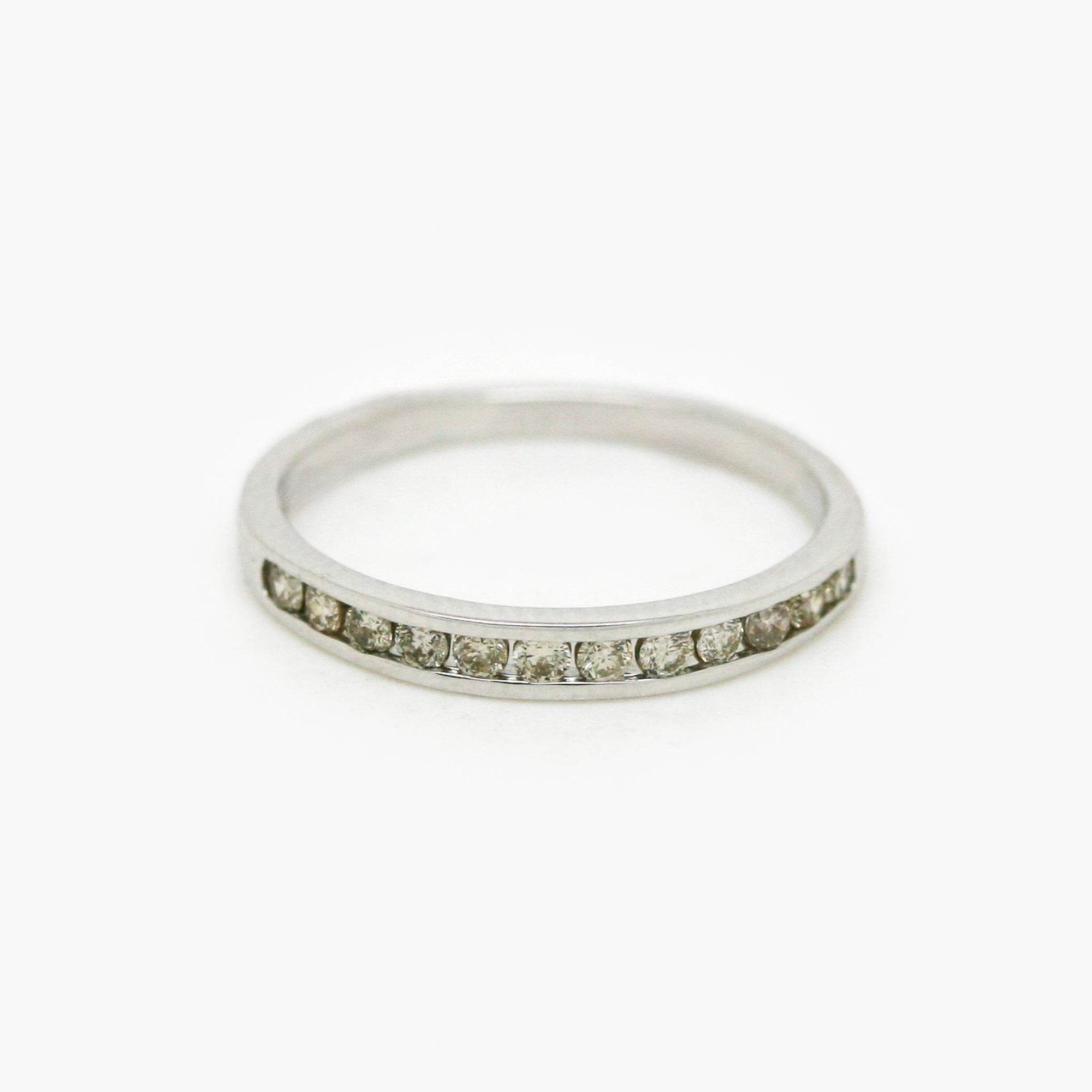 0.25ct Diamond Channel Set Half Eternity Ring - 9ct White Gold - Jordans Jewellers