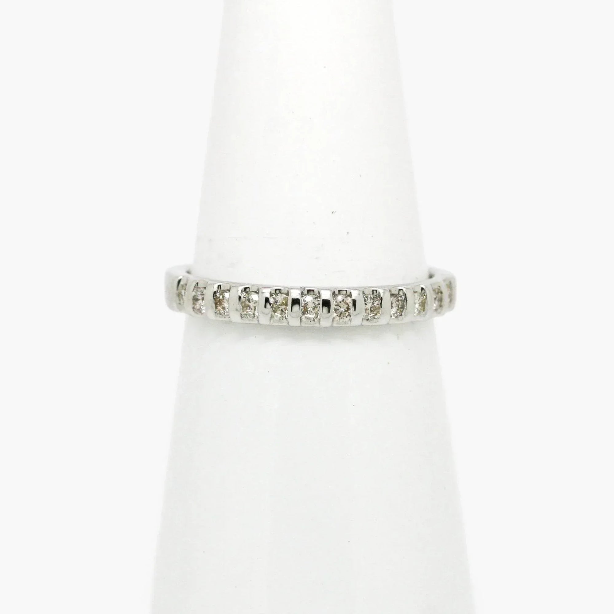0.25ct Diamond Bar Set Half Eternity Ring - 9ct White Gold - Jordans Jewellers