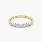 18ct Gold 0.24ct Diamond Milgrain Half Eternity Ring