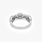 18ct White Gold Fancy Diamond Cluster Ring