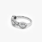 18ct White Gold Fancy Diamond Cluster Ring