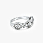 18ct White Gold Fancy Diamond Cluster Ring