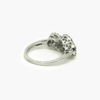 9ct Gold Diamond Halo Three-Stone Ring 1.13ct - Jordans Jewellers