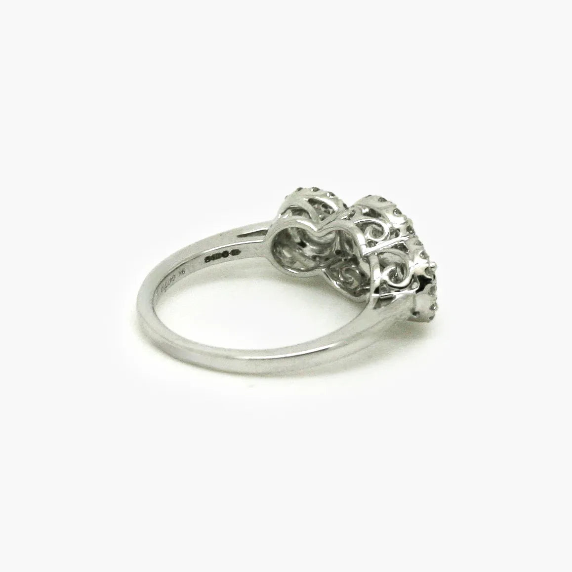9ct Gold Diamond Halo Three-Stone Ring 1.13ct - Jordans Jewellers