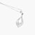 white gold textured pear shaped pendant