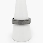 Men's Tungsten Carbide Hammered Band Ring