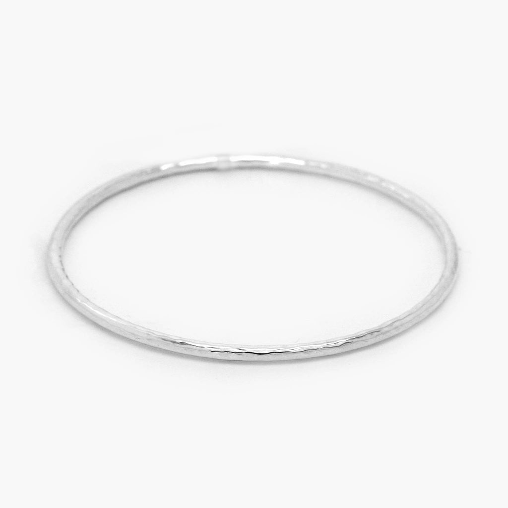Silver Beaten Bangle