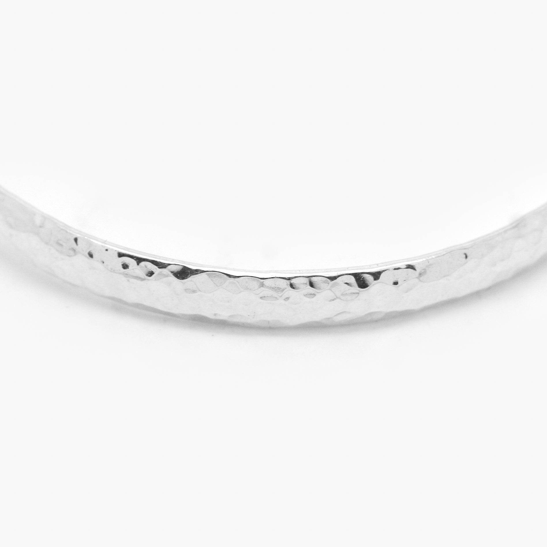 Silver Hammered Bangle - 6mm - Jordans Jewellers