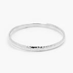 Silver Hammered Bangle - 6mm - Jordans Jewellers