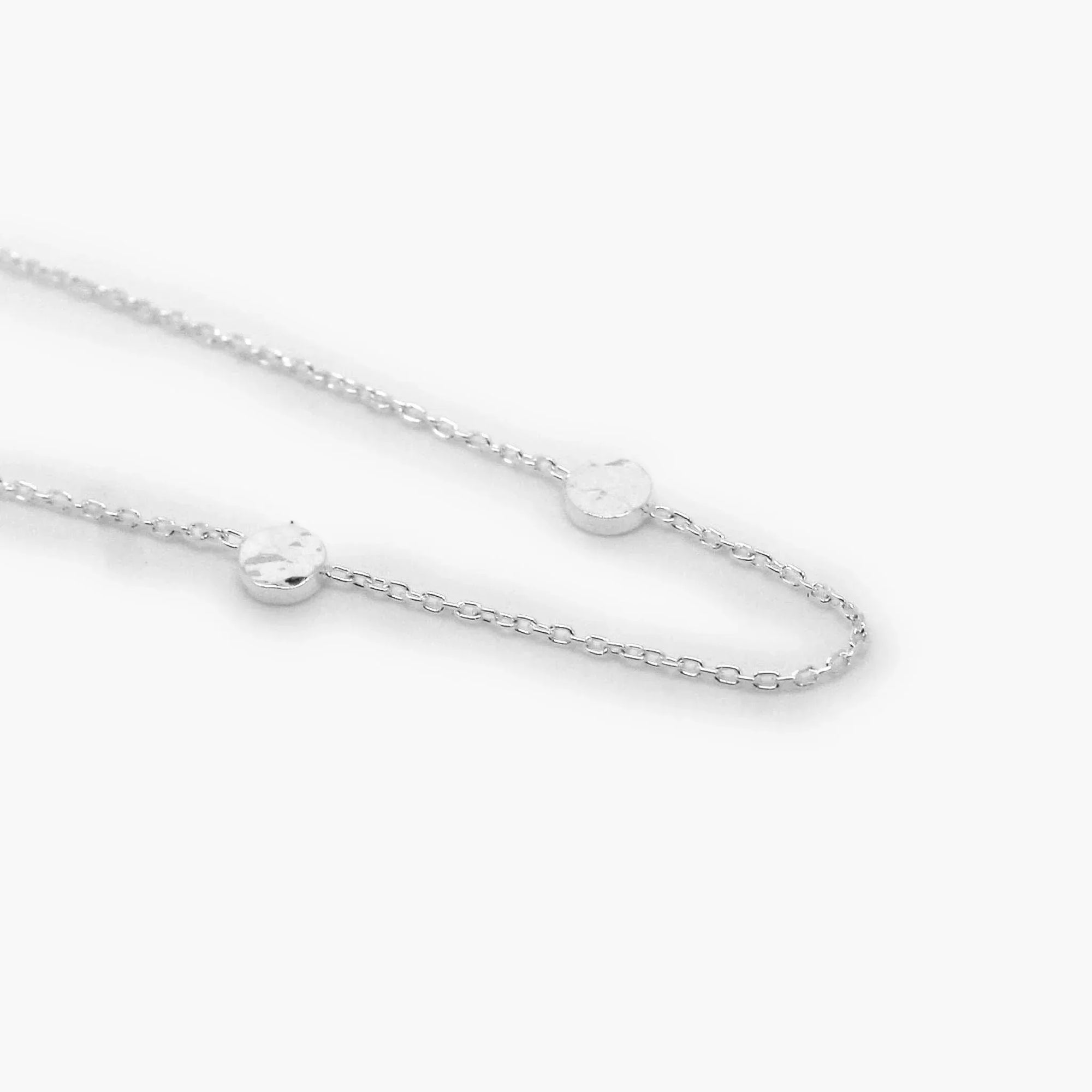 Silver Hammered Disc Necklace - Jordans Jewellers
