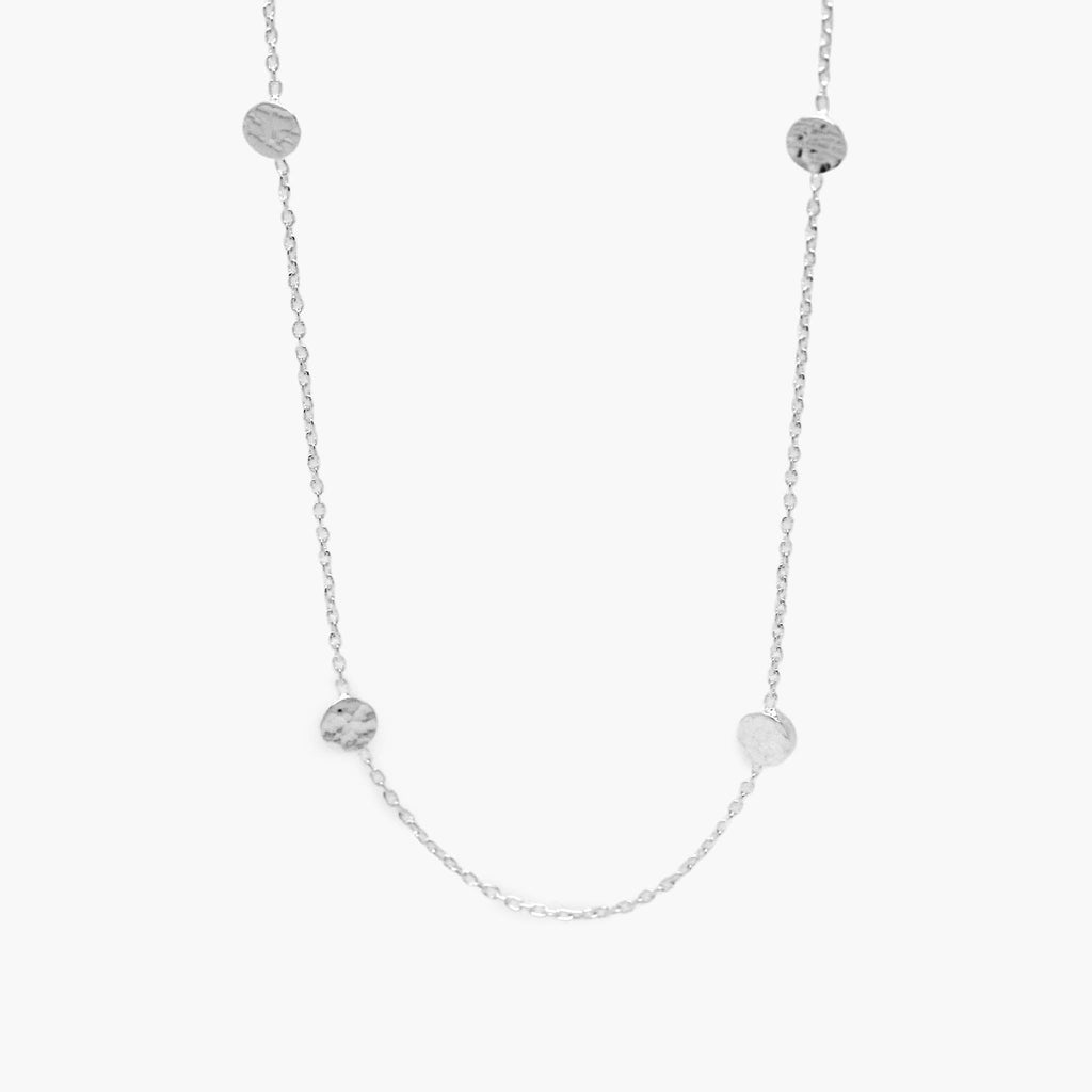 Silver Hammered Disc Necklace - Jordans Jewellers
