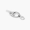 Silver Layered Oval Drop Earrings