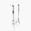 Silver Textured Circle & Ball Drop Earrings