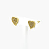 CZ Heart Stud Earrings in 9ct Yellow Gold - Jordans Jewellers