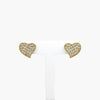 CZ Heart Stud Earrings in 9ct Yellow Gold - Jordans Jewellers