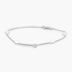 Silver Five Heart Bracelet - Jordans Jewellers