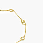 9ct Gold Heart Station Bracelet - Jordans Jewellers