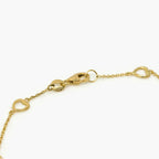 9ct Gold Heart Station Bracelet - Jordans Jewellers