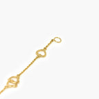 9ct Gold Heart Station Bracelet - Jordans Jewellers